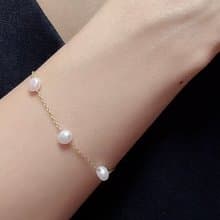 手鍊 天然巴洛克淡水珍珠14KGF滿天星手鍊 獨立手作原創飾品