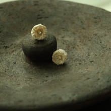繁星圓月耳環\耳夾可 樹脂耳環 925銀針 夾式耳環 手工製作