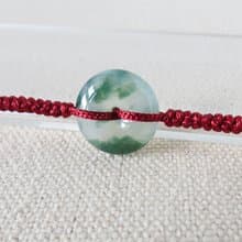 本命年【歲歲平安】冰飄花翡翠絲光編織手鍊*SW17*招財開運