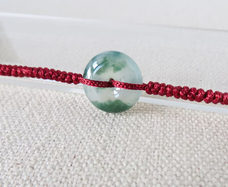 本命年【歲歲平安】冰飄花翡翠絲光編織手鍊*SW17*招財開運