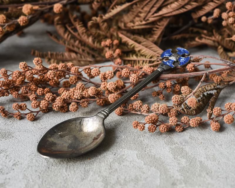 英國 老件 WAPW Vintage琺瑯下午茶茶匙