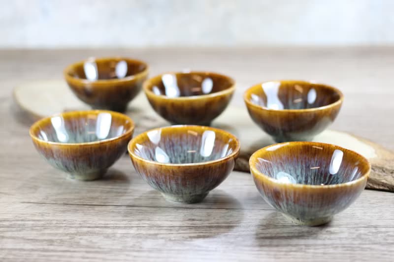 【送禮好物】紫戀 天目釉 圓滿六杯組 鶯歌名家葉敏祥作品