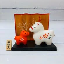 錦彩招福馬-紅白-小-生肖吉祥物(馬年)