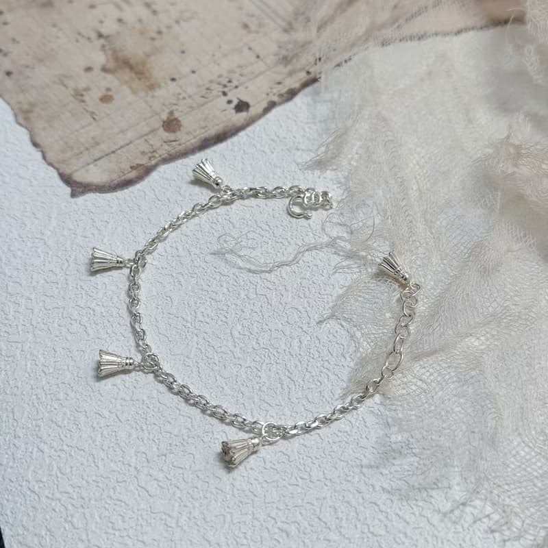 戀羽925純銀手鍊 素銀手鏈 羽毛球飾品 羽球手飾 女生送禮飾品