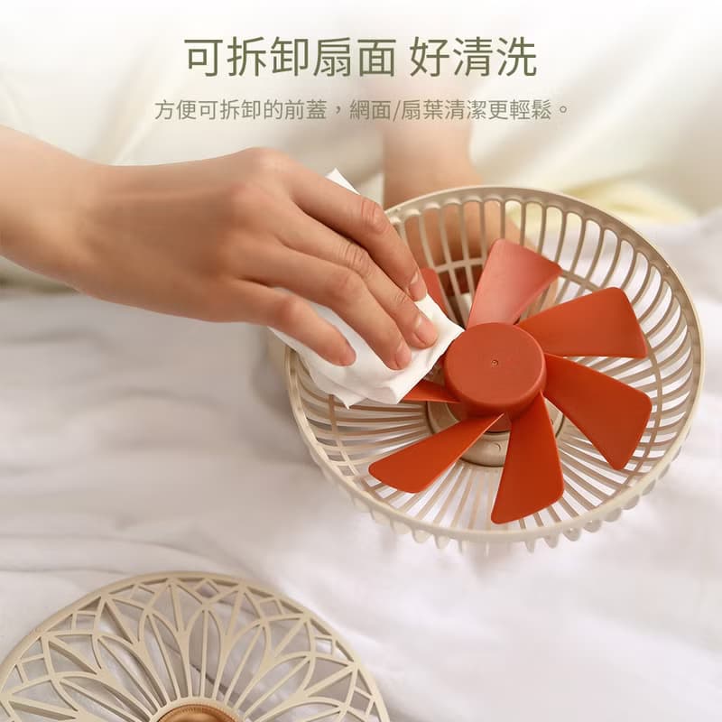 【快速出貨 l 畢業禮物】無線擺頭桌面風扇 - 手捧花 180度擺頭