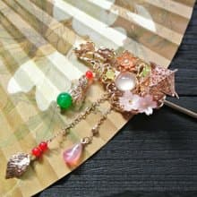 鯉中鯉髮簪/髮釵/髮梳-亭子在左款