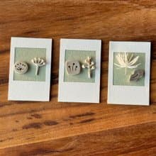 蒲公英花語耳環 花、葉與種子 不對稱設計 925純銀 畢業禮物