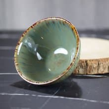 【母親節禮物】綠瀑 天目釉茶杯 茶碗 鶯歌陶藝名家葉敏祥作品