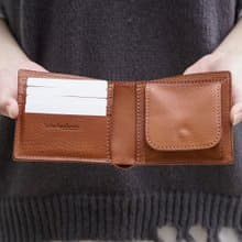 お札入れ 二つ折り財布  財布 ミニ財布 コンパクト 革財布 レザー イタリアンレザー 革