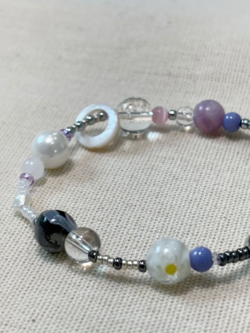 Orchid Gemstone Bracelet 054