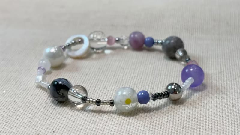 Orchid Gemstone Bracelet 054
