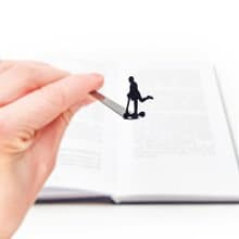 Skater Gentleman Metal Bookmark – Minimalist Silhouette Design