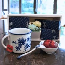 【獻給親愛的甜蜜午茶】歐洲原裝甜點餐具組+手工花