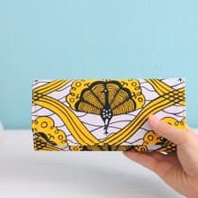 復古黃孔雀 帆布水洗紙長夾 超輕/皮夾/錢包 印花帆布 10層卡夾