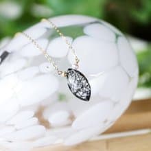 防小人避邪首選 高透鑽切面 蕾絲黑髮晶 橄欖型項鍊