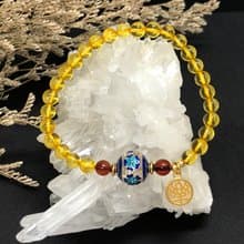 快速出貨天然琥珀手鍊 景泰藍手鏈 砂金配件手鍊