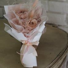 【藕粉色永生玫瑰花束】生日花禮/祝賀花束/永生花