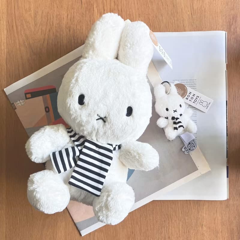 BON TON TOYS Miffy米菲兔鑰匙圈-圍巾兔 10cm
