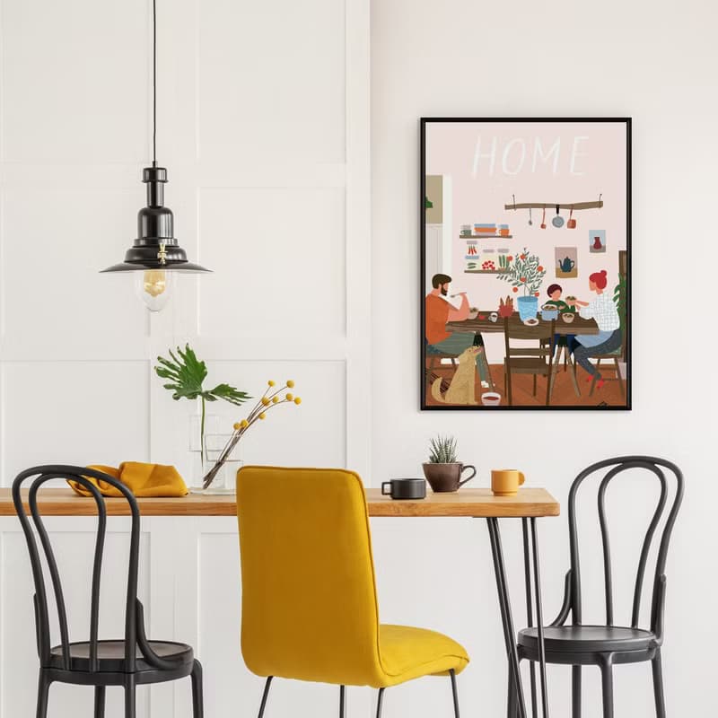 陪你長大 - 家庭插畫風客廳掛畫/父親節禮物/兒童溫馨遊戲房佈置