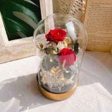 不凋花/永生花 Led發光鐘罩 喬遷禮物 開幕禮物 情人節禮物
