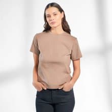 北歐極簡 -100%有機棉經典圓領T恤 / 素Tee / T-shirt 女(瓦陶粉)