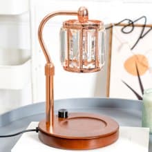 【Les nez 香鼻子】北歐香氛水晶燈融蠟燈 流光玫瑰金(可定時版)