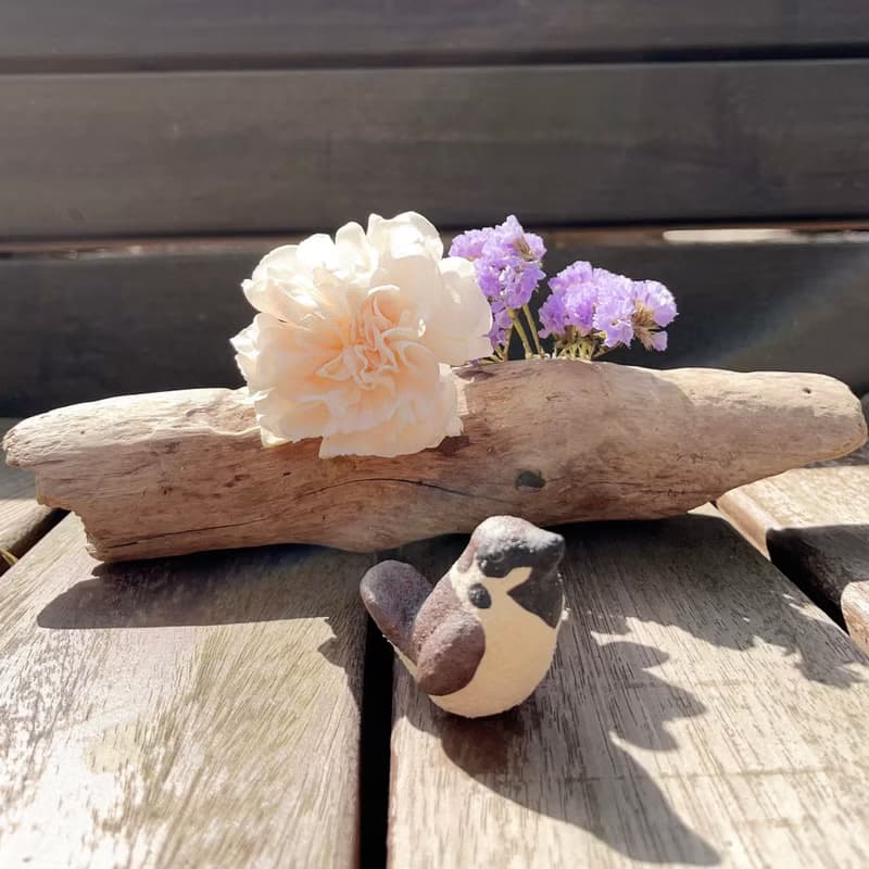 A Lu 小鳥陶花器/擴香器/禮物 原創手作手繪 僅此一件