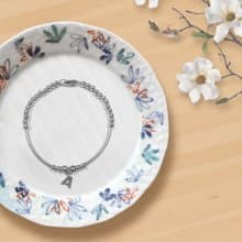 925銀珠字母手鍊 生日禮物 純銀手鍊 聖誕禮物 銀珠手鍊 銀鍊