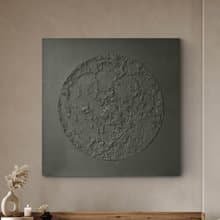 Gray Moon Painting  | Moon Painting Gray | Moon Wall art | Moon Art | Gray Moon