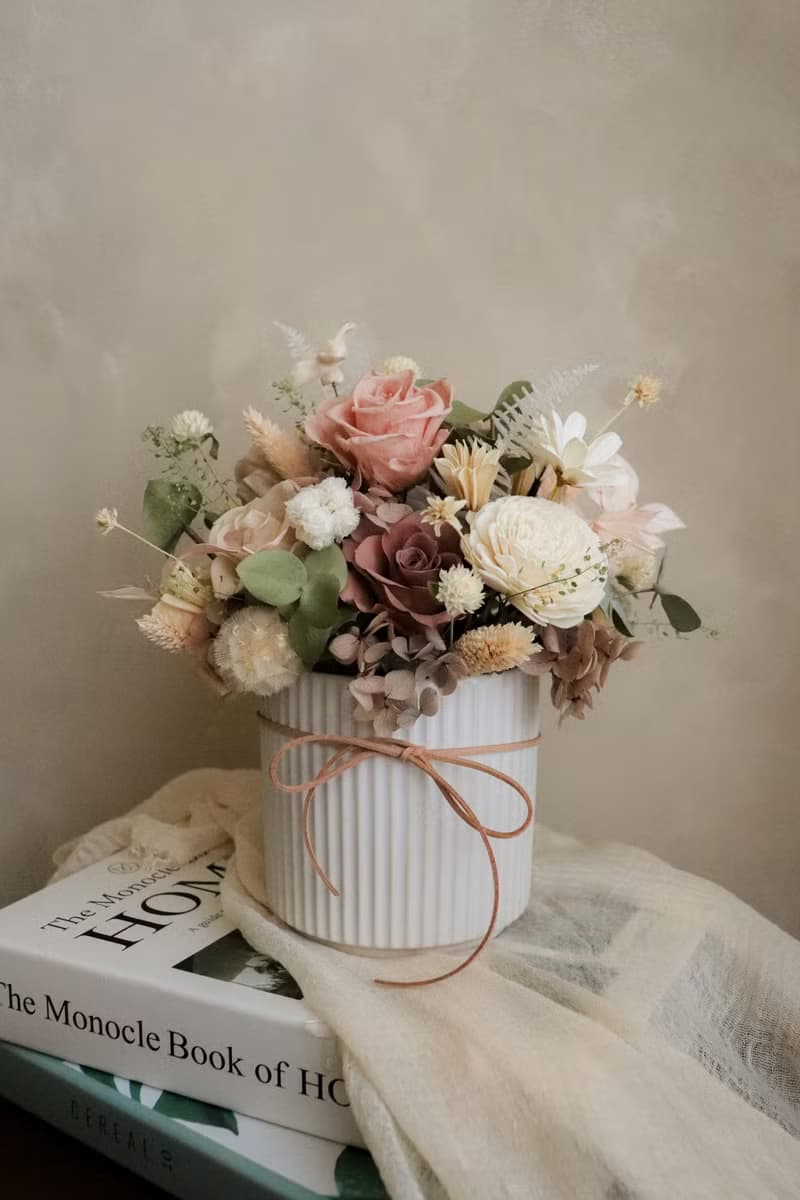 - 沐光盆花 - 永生花 乾燥花 索拉花 盆花 開幕禮 新居禮 賀禮