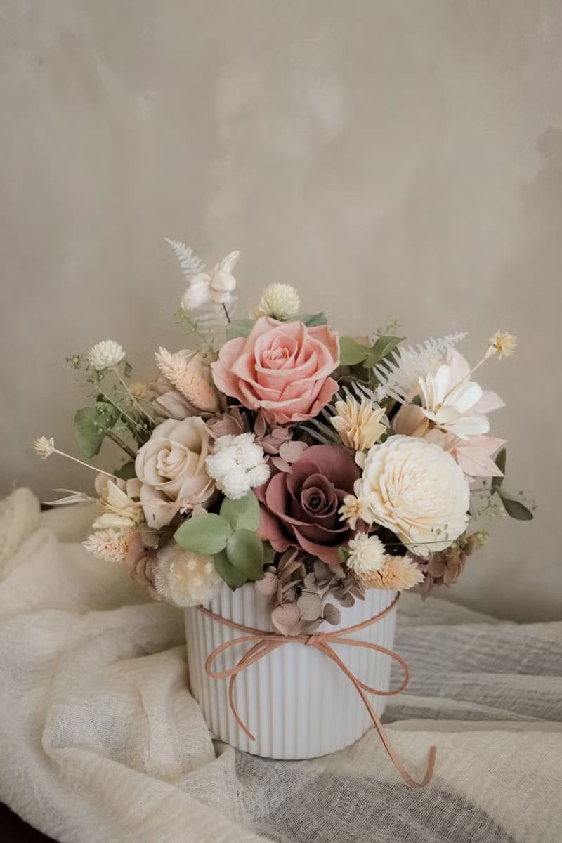 - 沐光盆花 - 永生花 乾燥花 索拉花 盆花 開幕禮 新居禮 賀禮