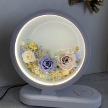 永生花藍芽音樂/手機無線充電/ 觸控式夜燈  三合一功能檯燈