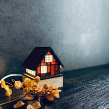 【木屋小夜燈-谷田一】床頭燈/桌面擺件/合掌村/原創設計/USB/LED