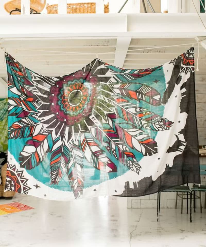 Colorful Feather Multi Cloth | Bed Cover