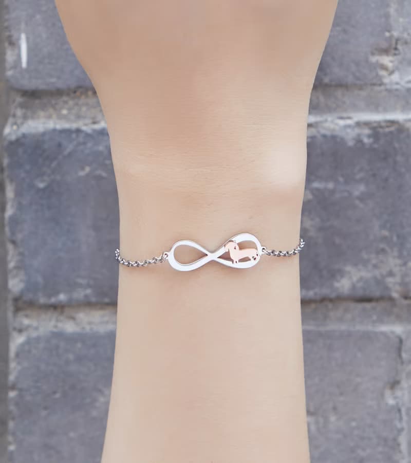 臘腸狗手鍊 - 永恆與狗系列-抗敏醫療鋼