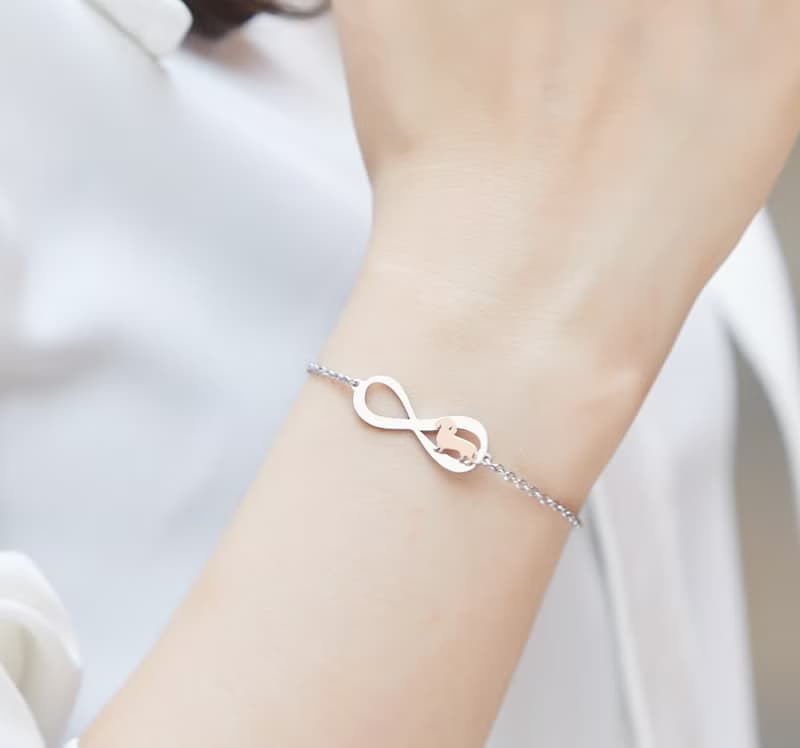 臘腸狗手鍊 - 永恆與狗系列-抗敏醫療鋼