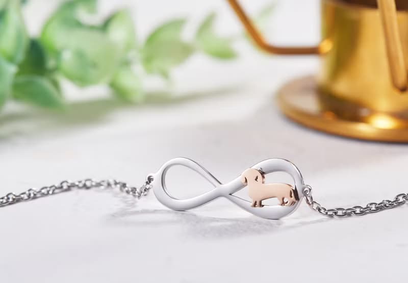 臘腸狗手鍊 - 永恆與狗系列-抗敏醫療鋼