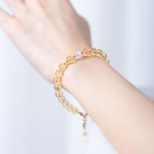 黃水晶月光石14KGF手鍊 | 巴西黃水晶月亮石招財水晶天然石手鏈