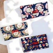 免費繡名字。招財貓-4款可選。布紅包袋 / 口罩收納袋