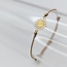自然系女孩 太陽光芒黃銅手環 畢業禮物