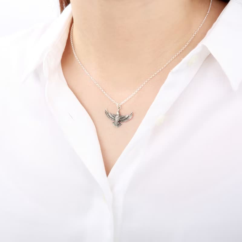 【Angel & Me】老鷹 展翅 翱翔 飛鳥 s925 純銀項鍊 生日禮物