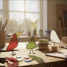 玩轉光影 | 蒂芙尼玻璃 Scrappy Birds 手作體驗課課 三隻一組