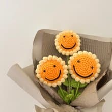 【關於花藝 │開心向日葵針織花束】 針織花 向日葵花束