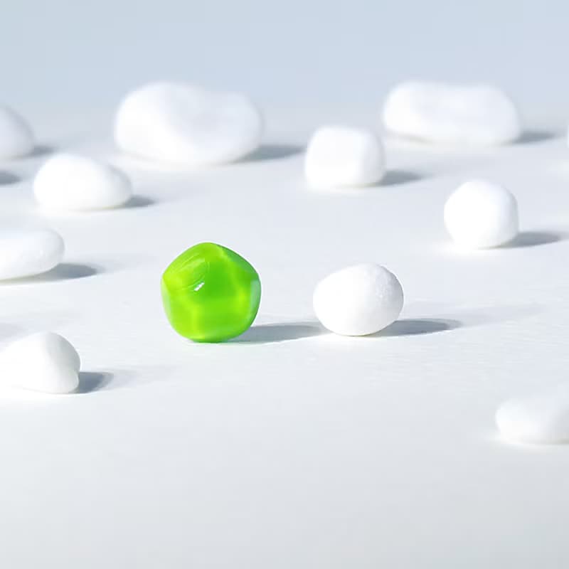 Pure系列 玻璃耳環 耳夾 單隻 不規則 透明 綠色