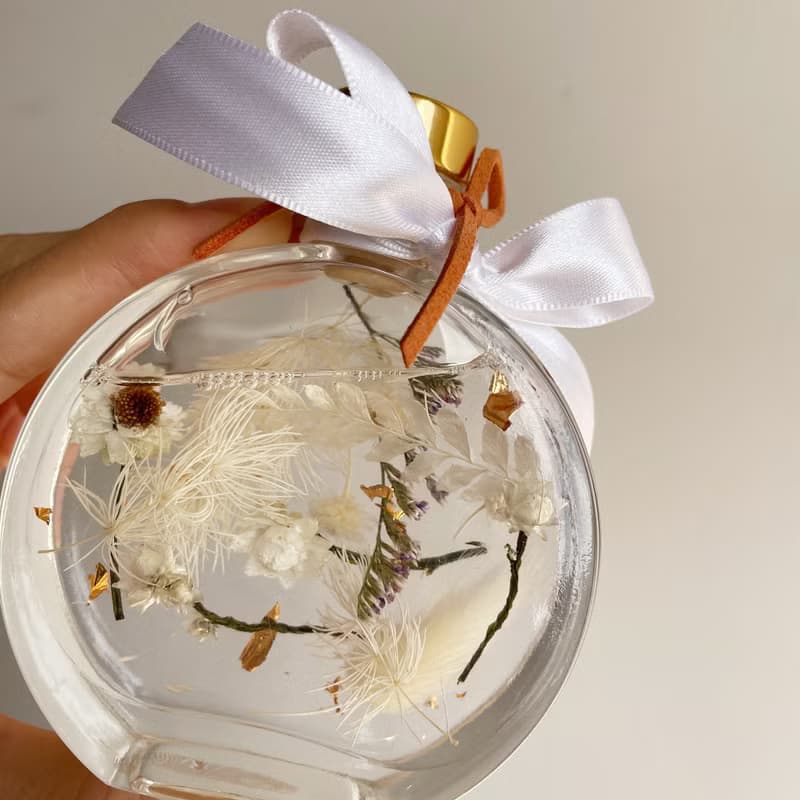 皎潔月色; 乾燥花 浮游花 畢業禮物 生日禮物 送禮 小夜燈