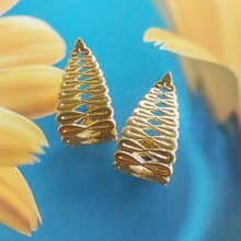 Vintage Jewelry 西洋古董飾品 金色調 無限 針式耳環