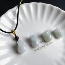 天然緬甸玉翡翠 牛 事業紅火 牛氣沖天 項鍊 禮物 天然石