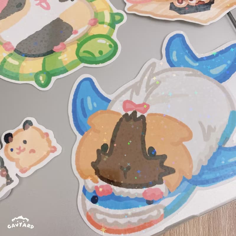 閃亮防水大貼紙