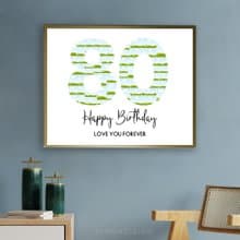 Number Photo collage Editable Canva Template, Anniversary Gift, Birthday Gift