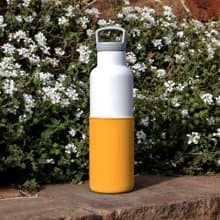 美國HYDY時尚保溫水瓶 CinCin White系列 | 南瓜橘-白瓶- 590ml